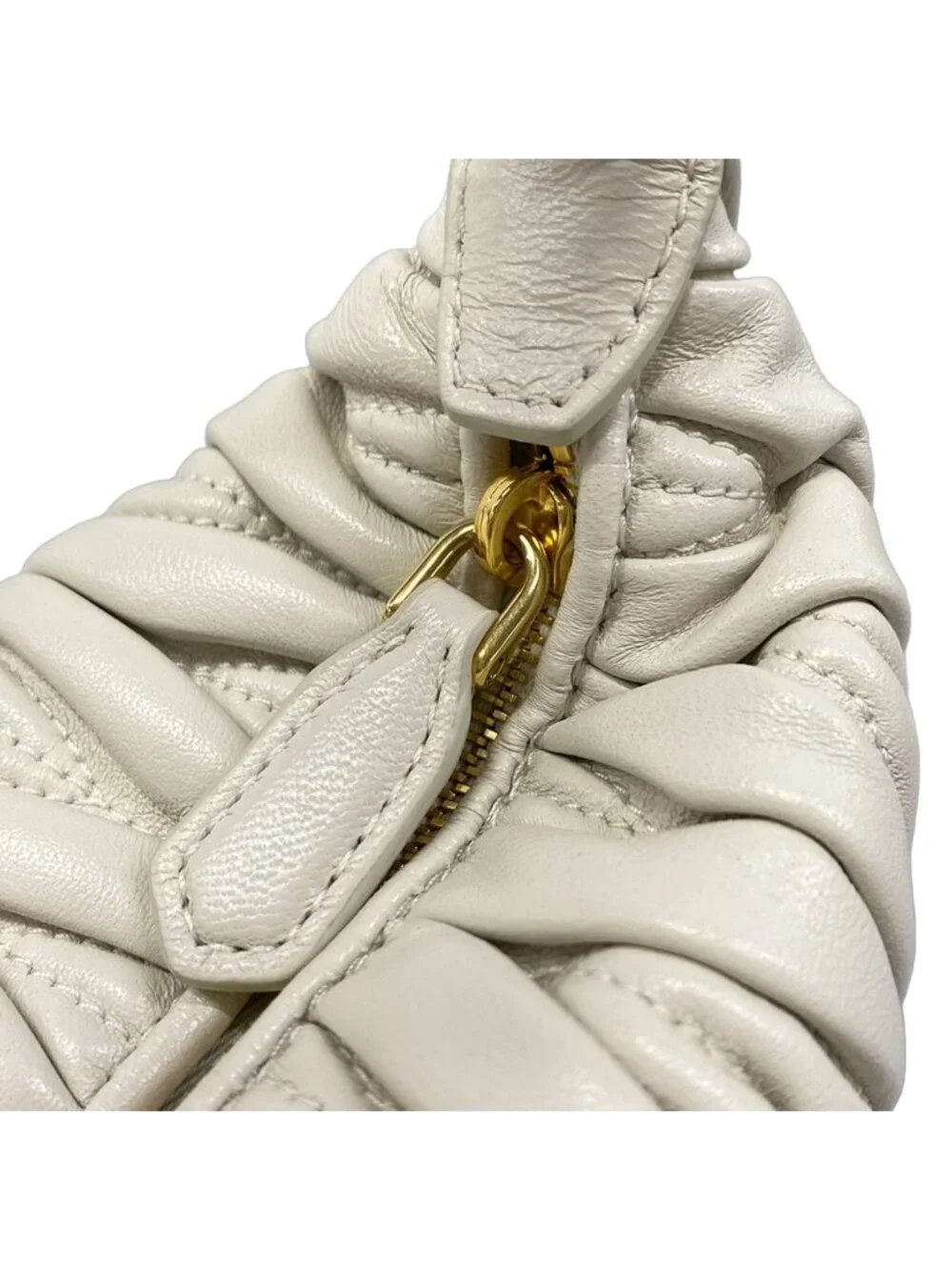 Miu Miu Matelasse Bianco Mini Bag Leather